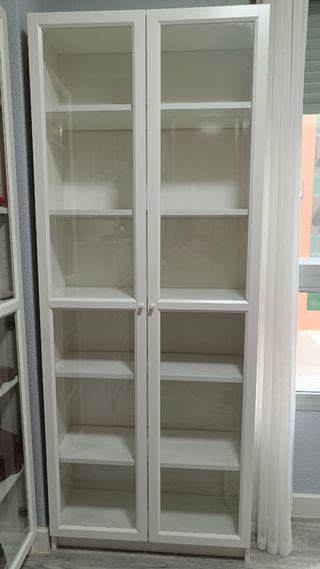 Vitrina blanca cristal 202x80x30