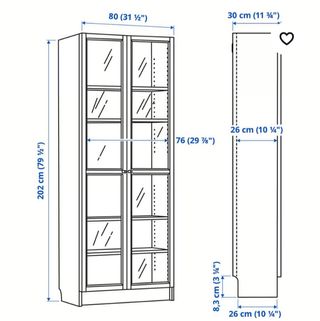 Vitrina blanca cristal 202x80x30