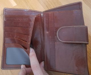 Billetero Piel Fina Diapiel Marrón Nuevo