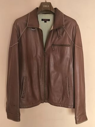 Chaqueta de cuero Torras marrón