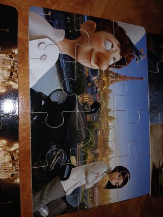 Caja Madera 4 Puzzles Remy Ratatouille