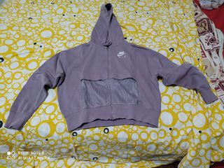Felpa donna Nike Air con zip e inserti in rete
