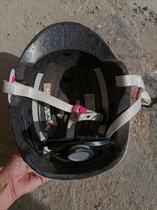 Casco bici/patinete niña blanco estrellas