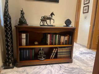 Librería Mueble Entrada Madera y Cristal