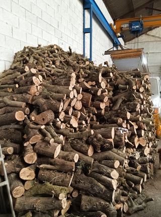 Leña para chimenea o barbacoa