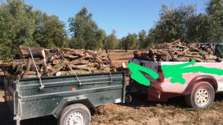 Leña para chimenea o barbacoa