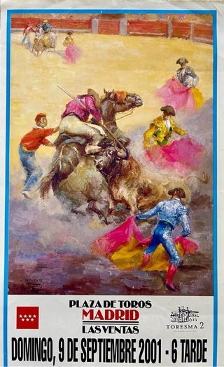 CARTEL DE TOROS DE MADRID. 9/9/2001