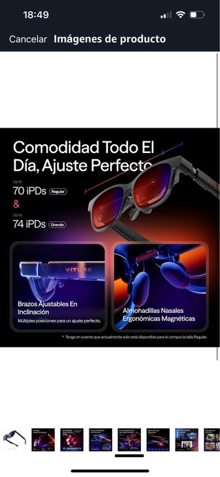 VITURE Gafas XR Luma Pro — Pantalla Ultra nítida d