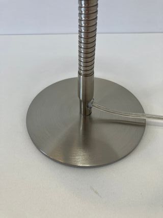 Lampada tavolo paralume grigio flessibile