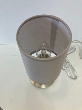 Lampada tavolo paralume grigio flessibile