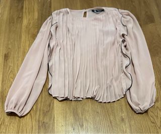 Blusa Zara rosa plisada