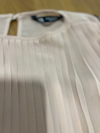 Blusa Zara rosa plisada