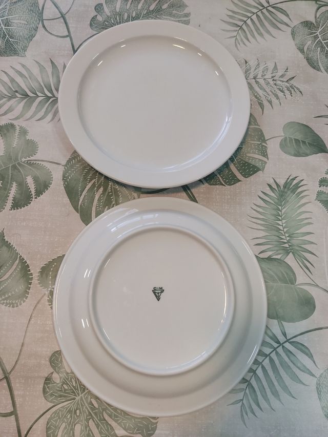 Unos 100 Platos Llanos Porcelana Blanca