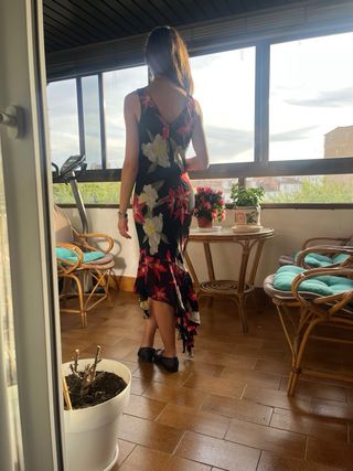 Vestido largo estampado floral