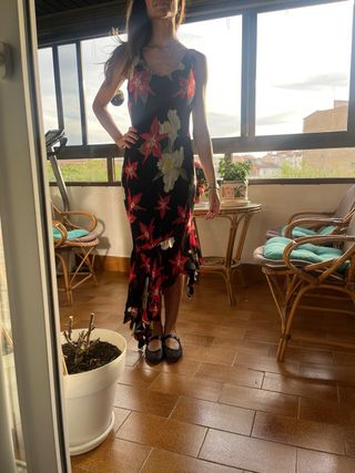 Vestido largo estampado floral