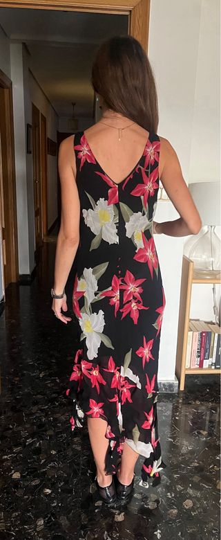 Vestido largo estampado floral