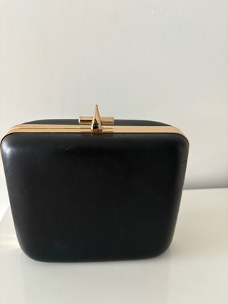 Bolso de mano Zara Trafaluc negro y dorado