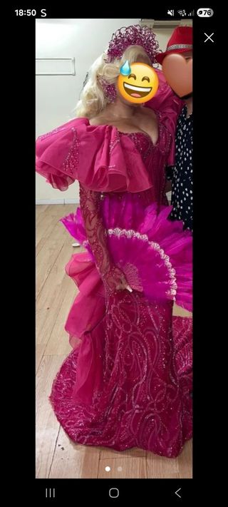 Vestido de fiesta rosa