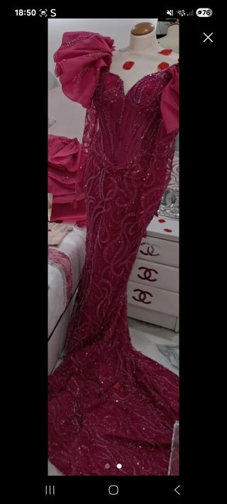 Vestido de fiesta rosa