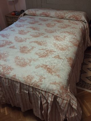 Colcha, edredón y cojines cama 1.50