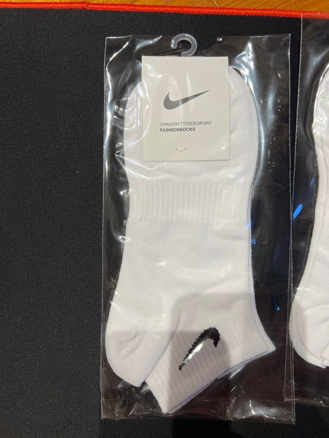 tris calzini Nike corti, colore bianco 