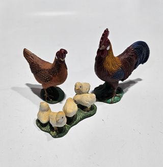 Gallo, gallina y pollitos Schleich 