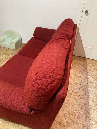 Sofa de 3 plazas rojo