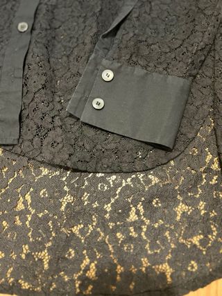 Camisa Zara encaje negra