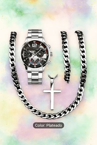 Bisutería hombre x 4
Reloj. 2 cadenas y pulsera