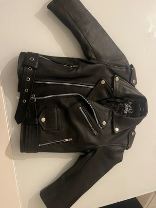 Giacca in pelle nera