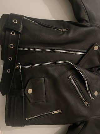 Giacca in pelle nera