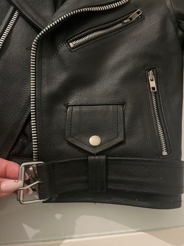 Giacca in pelle nera