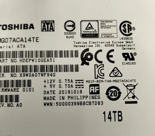 Disco Duro Toshiba MG09ACA14TE 14TB SATA III