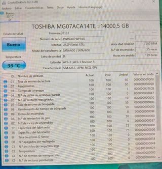Disco Duro Toshiba MG09ACA14TE 14TB SATA III
