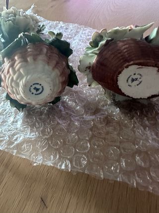 Figuras de porcelana con flores capodimonte
