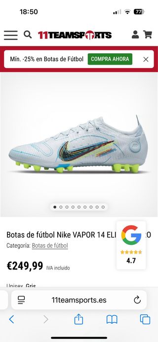 Zapatillas de fútbol Nike Vapor ELITE PRO