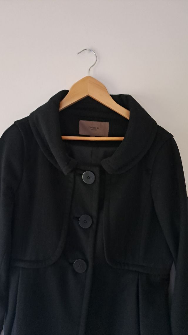 Abrigo Cortefiel Negro Talla XL