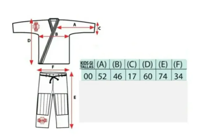 Chaqueta Kimono BJJ Infantil Bruiser Talla00 Negra