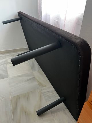Somier tapizado tela y madera