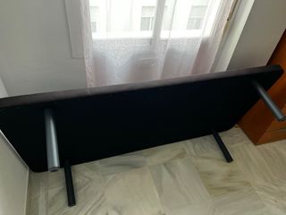 Somier tapizado tela y madera