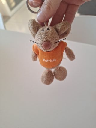 Llavero ratón peluche personalizado Patricia