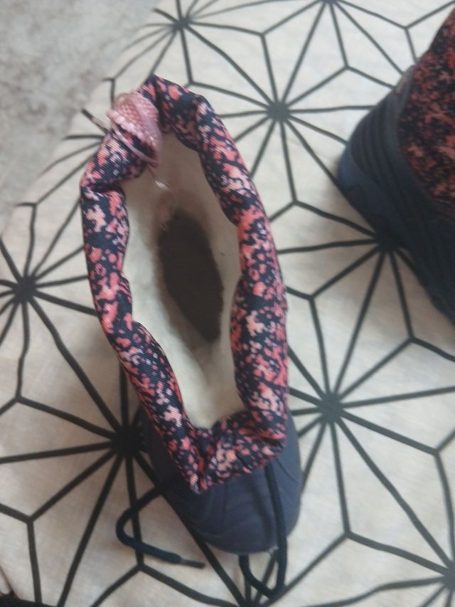 Botas de nieve infantiles azul y rosa 26