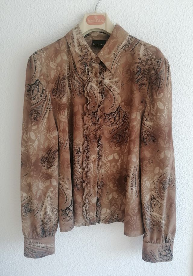 Blusa Lasserre Estampada con Volantes