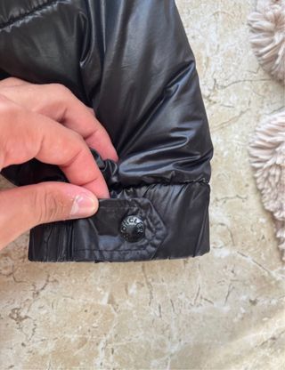 Plumas Moncler Negro Reflectante Talla S