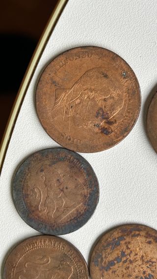 Monedas antiguas de cobre