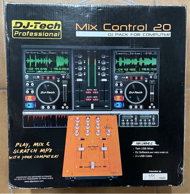 DJ-Tech MX-USB Mezclador DJ Twin