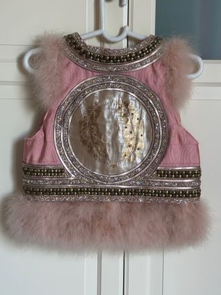 Chaleco precioso plumas nuevo
