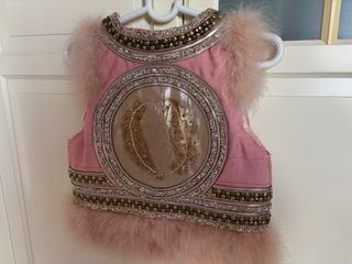 Chaleco precioso plumas nuevo