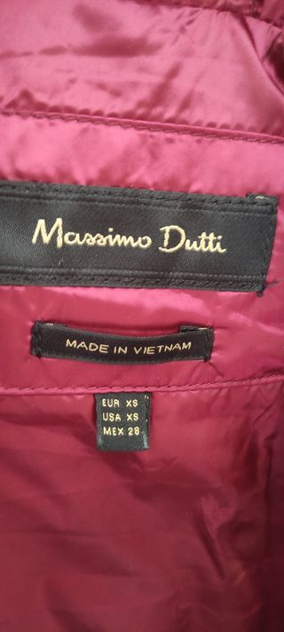Chaleco plumífero Massimo Dutti rojo