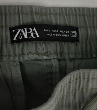 Pantalón Cargo Zara Verde